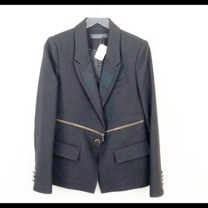 Proenza Schouler Runway Black Wool Blazer Sz 8 $1795 Retail Made in Italy